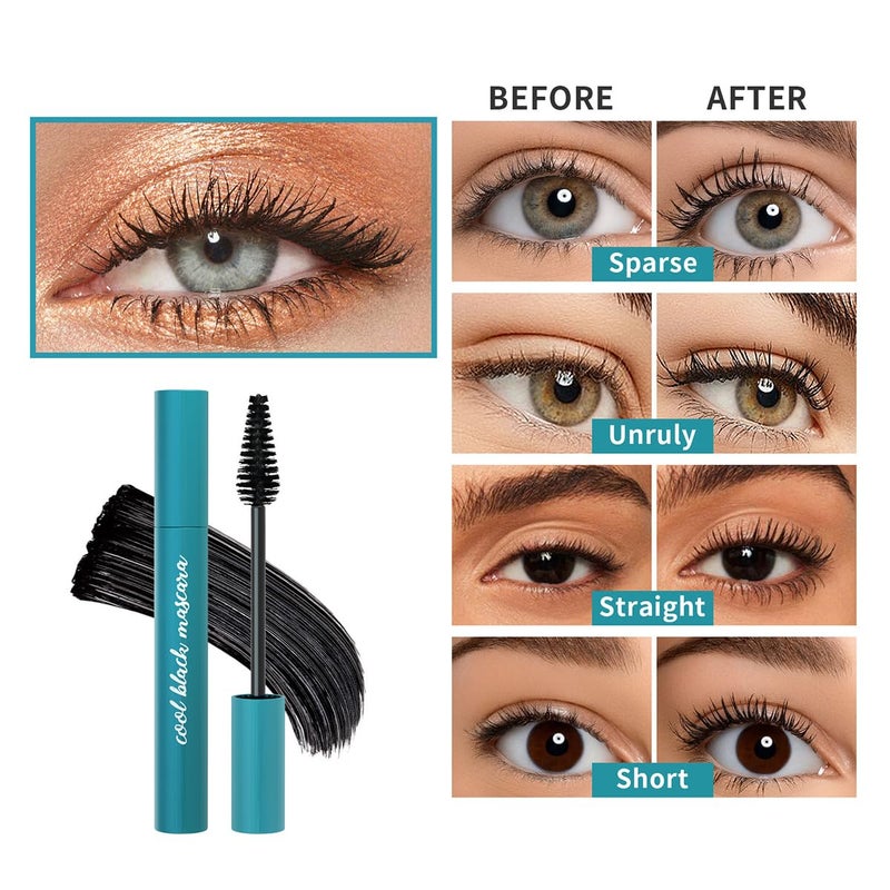 FYEBOO [2025 New] Thickening Fiber Lash Mascara Extension Voluminous, Long-Lasting Waterproof & Smudge-Proof, No Flaking/No Clumping, Black Mascara (2 Packs) - Image 3